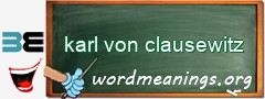 WordMeaning blackboard for karl von clausewitz